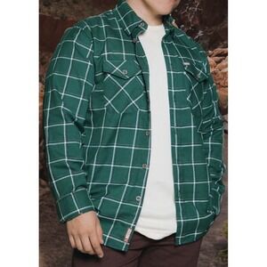 DIXXON FLANNEL COMPANY- THE RIM - Men's 2X Long Sleeve Plaid Green NWT Button Up